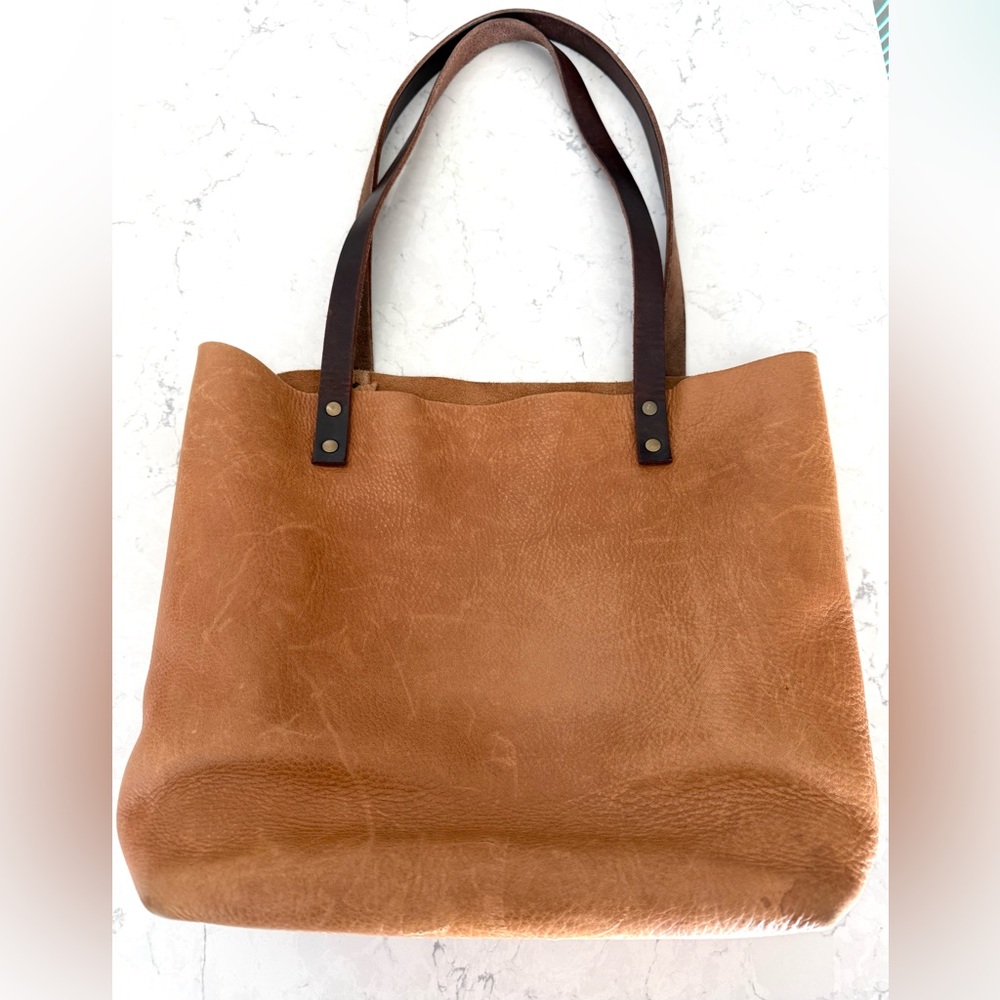 Portland Leather Tote Bag Medium Classic - Picture 2 of 7